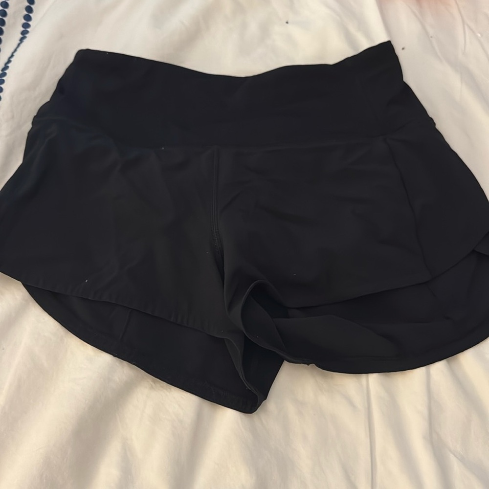 Lululemon black size 4- speed up shorts